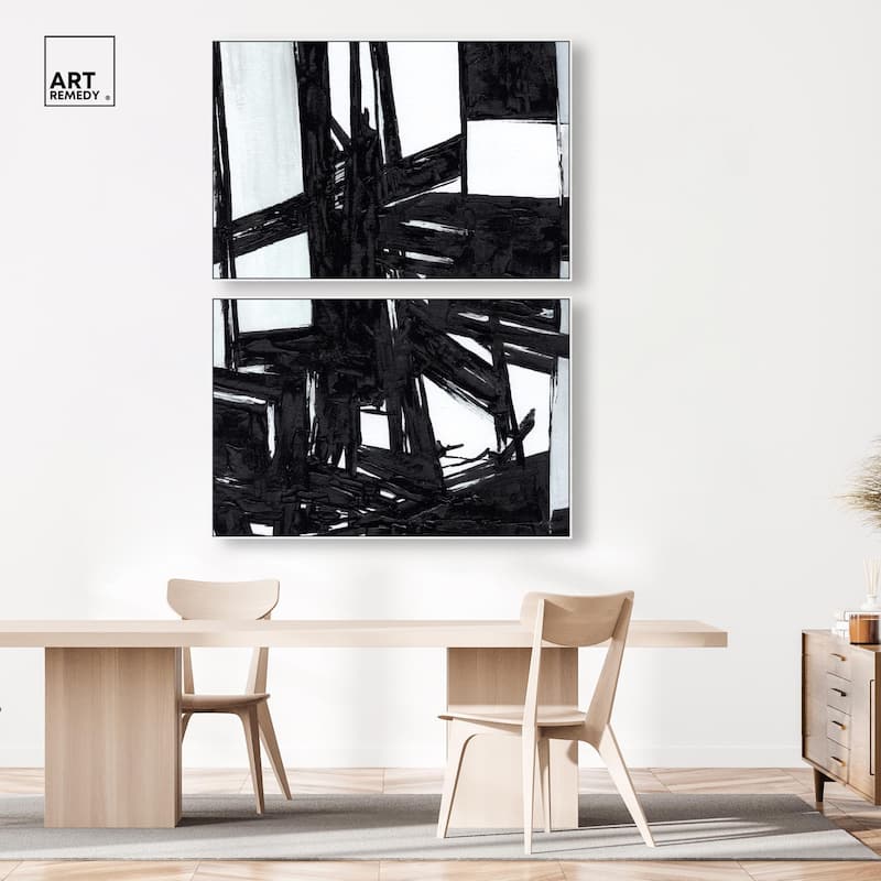 Monochrome Study Canvas Set of 2 by Art Remedy