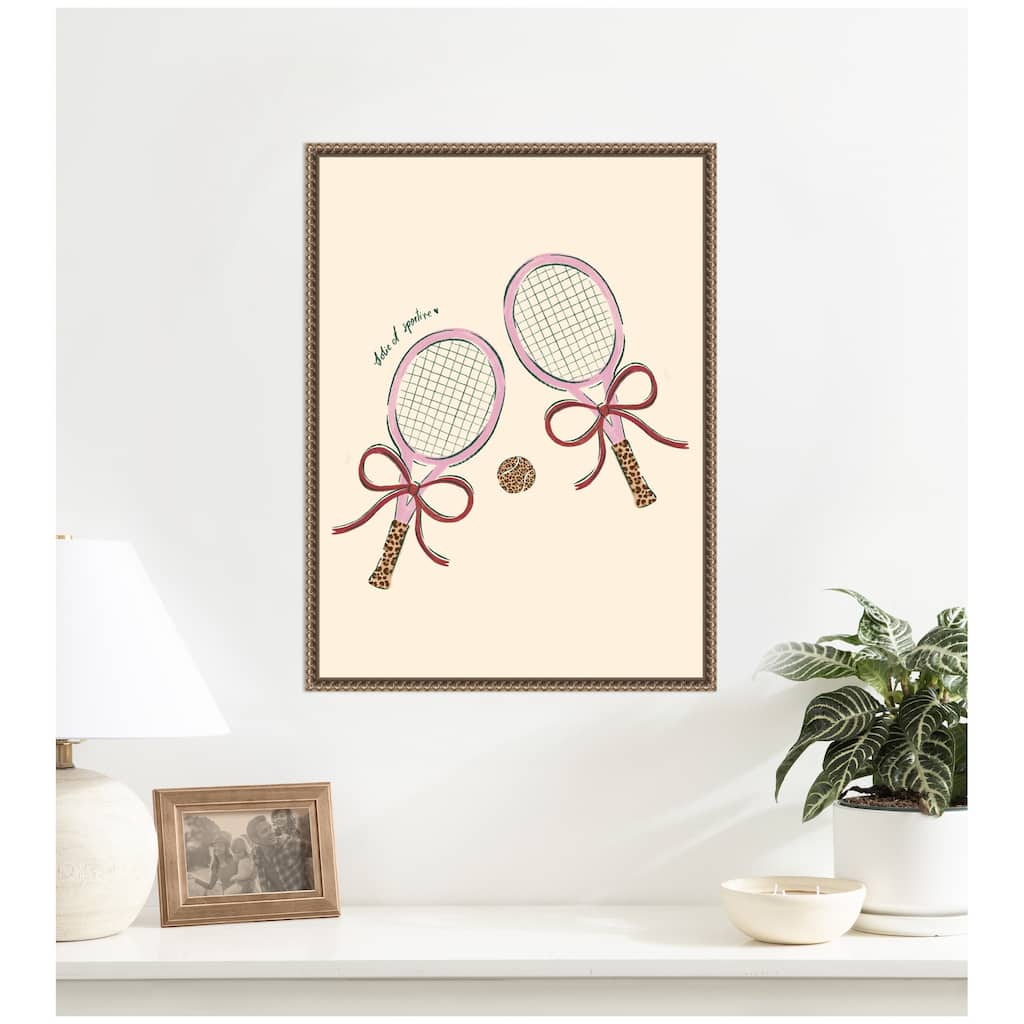 Kate and Laurel Tennis Club by Aislinn Simmonds Duchess Plum Framed Canvas Wall Art Print