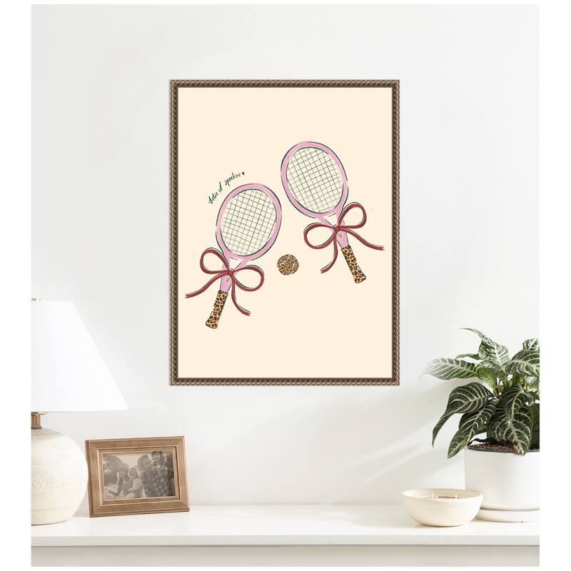 Kate and Laurel Tennis Club by Aislinn Simmonds Duchess Plum Framed Canvas Wall Art Print