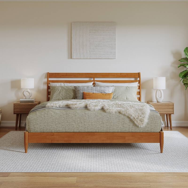 Savannah Solid Wood Low Profile Platform Bed