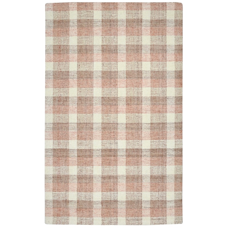 Tennessee Tartan Plaid Hand-Tufted Wool Rug