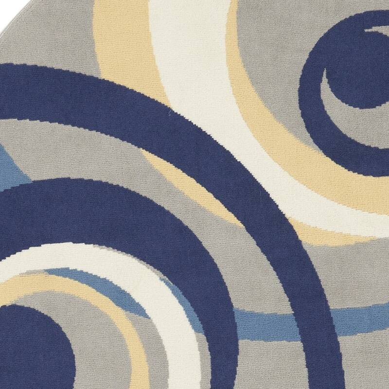 Litow Power Loomed Geometric Modern Area Rug By HomeRoots - 63' X '63' X '0.5