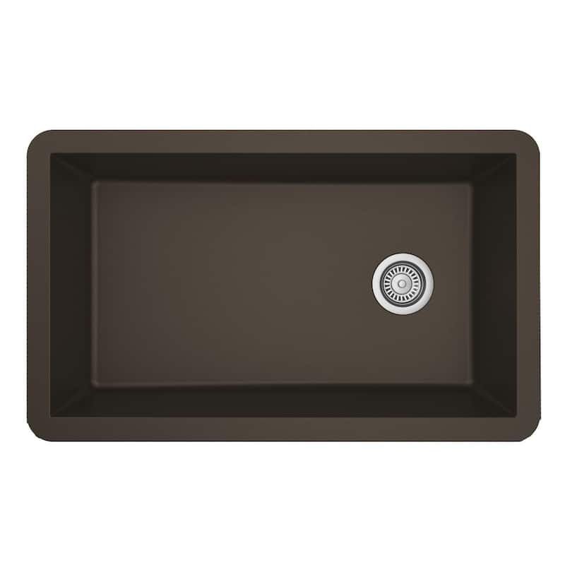 Karran Undermount Quartz Single-bowl Kitchen Sink - Brown