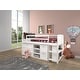 preview thumbnail 3 of 12, Donco Kids Twin Louver Low Loft in White with Optional Case Goods 3 and 2 Drawer Chests and Bookcases