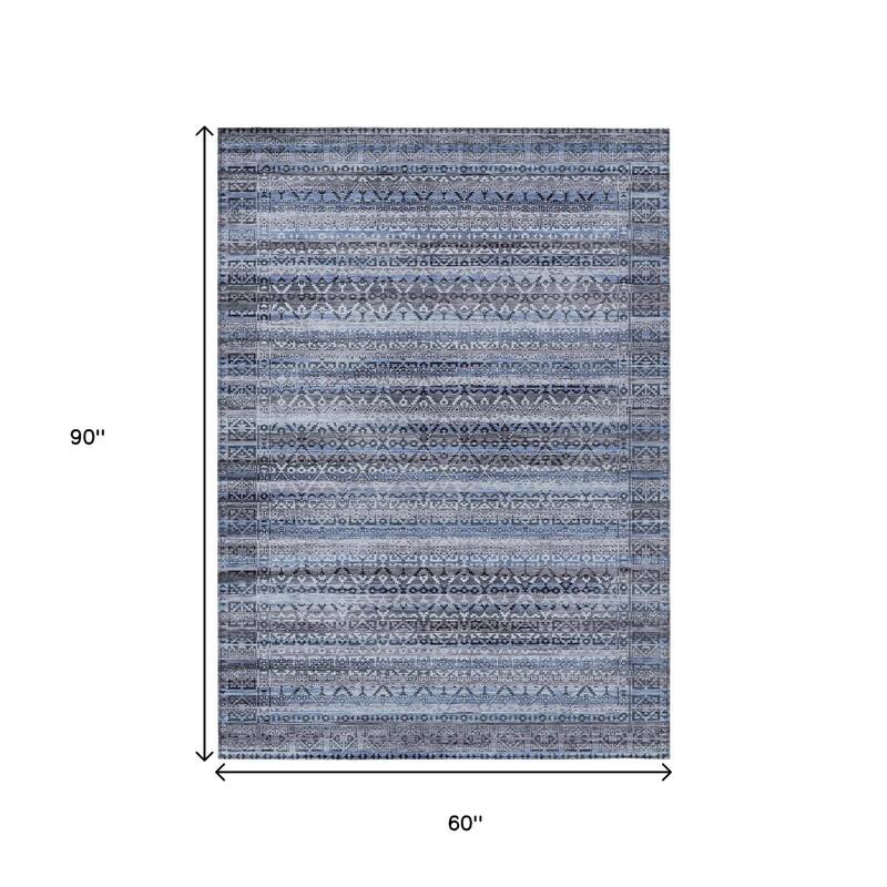 HomeRoots Striped Transitional Rectangle Outdoor Rug