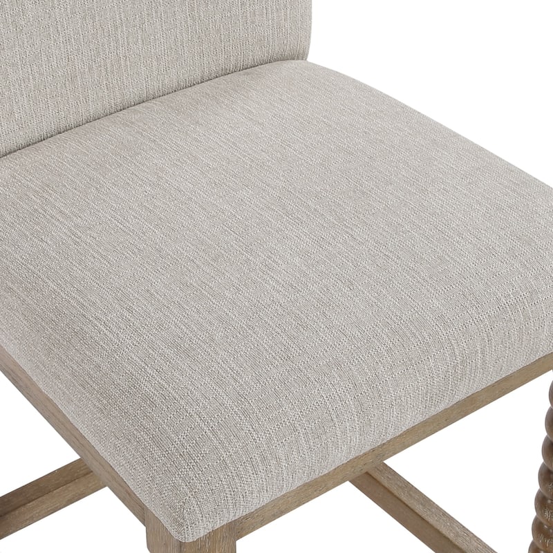 Chenille 26"H Spindle Legs Counter Stool