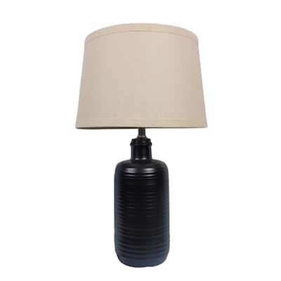26" Coastal Table Lamp Set, Black (Set of 2) - 26