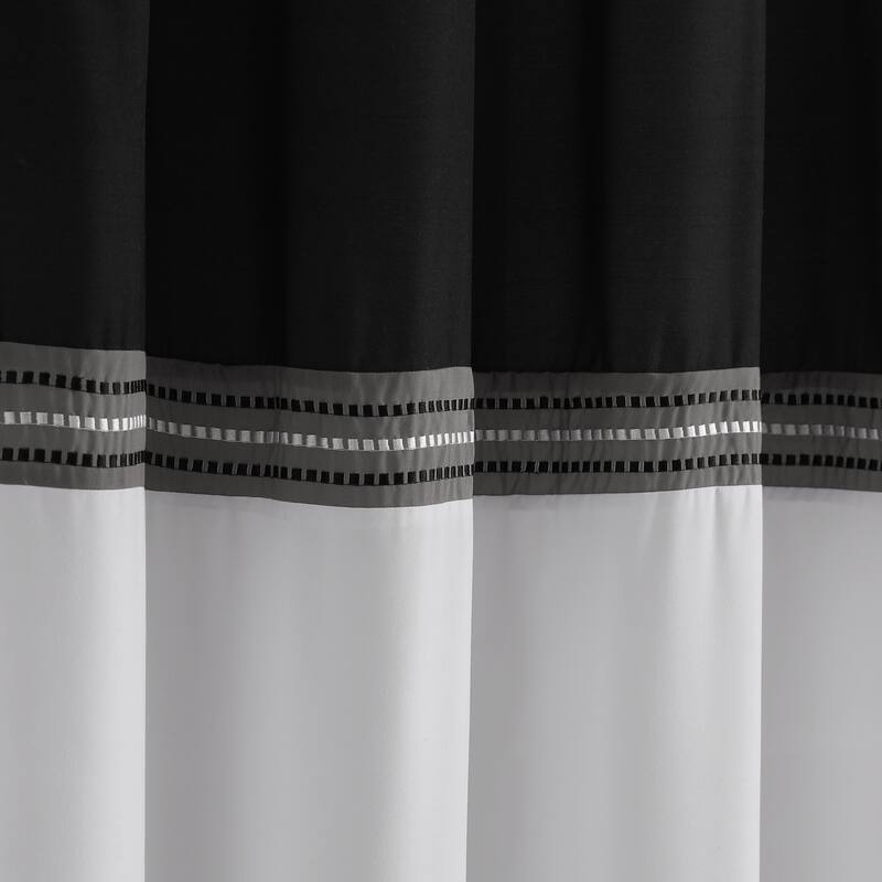Lush Decor Terra Embroidery Shower Curtain Single