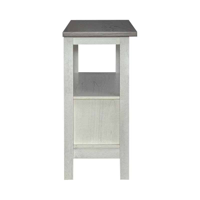 Brook Bay Textured White & Carbon Gray Sideboard