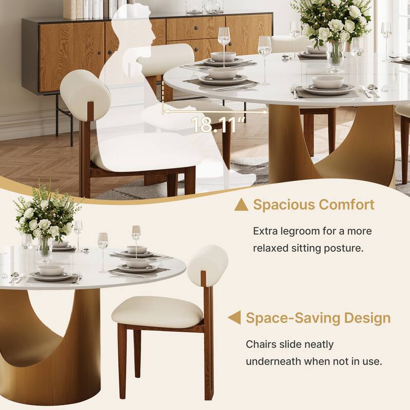 51 &59" Modern Round Dining Table for Diningroom，White Glossy Stone Tabletop,Bronze Carbon Pedestal