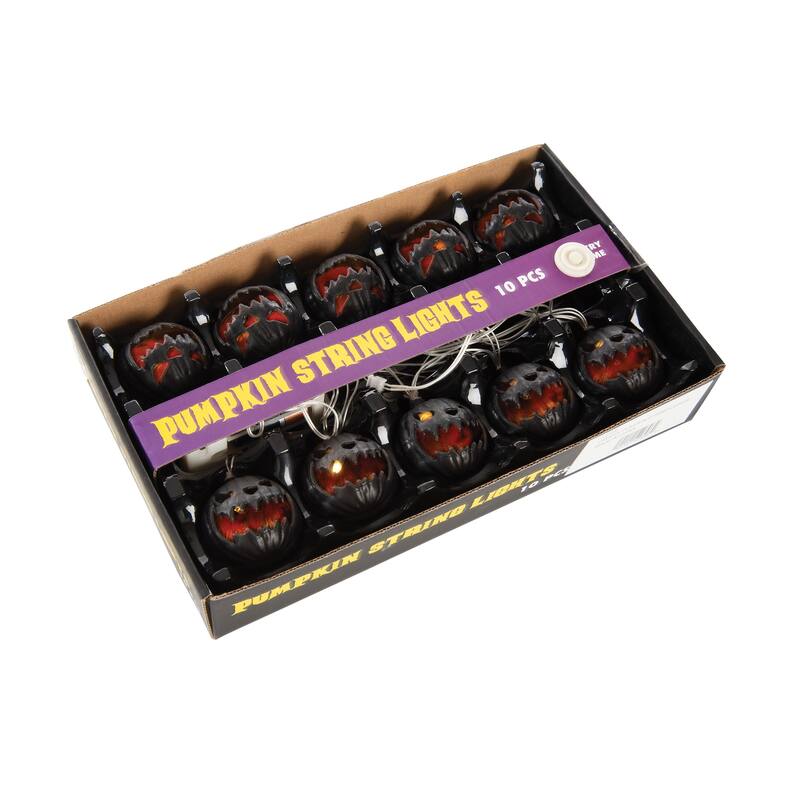 Halloween Pumpkin Jack-O-Lantern Light Up Garland