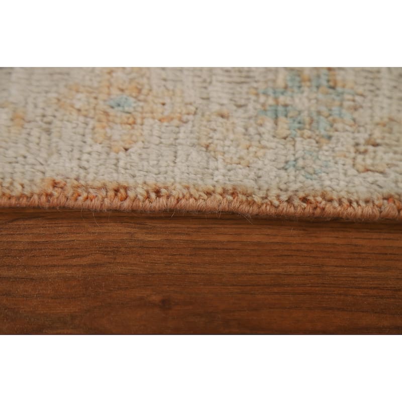 Muted Traditional Oushak Turkish Oriental Rug Hand-knotted Wool Carpet - 2'0" x 3'11"