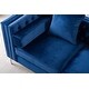 preview thumbnail 5 of 17, Velvet Standard sectional l shaped Sleeper Sofa with Reversible Ottoman - 104"