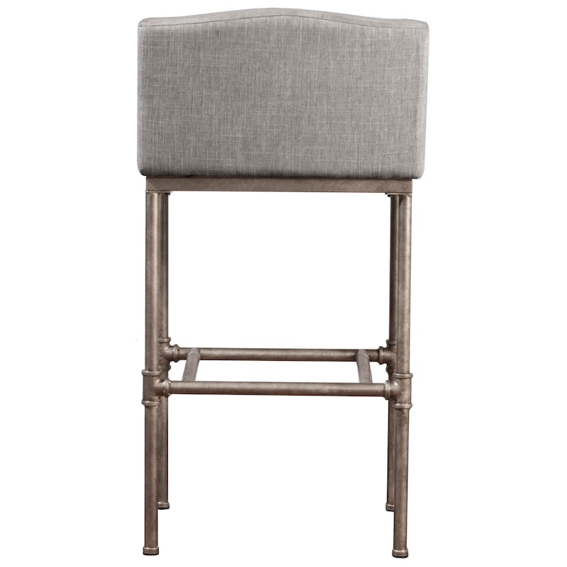 Hillsdale Furniture Dillon Non-Swivel Textured Silver Bar Stool