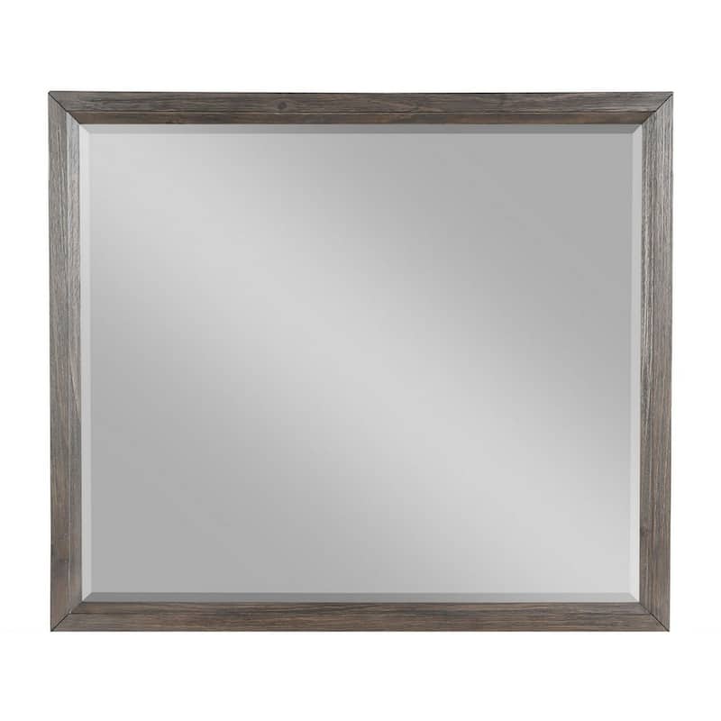 Wali 38 x 44 Dresser Mirror, Beveled, Rectangular Tempered Glass, Gray