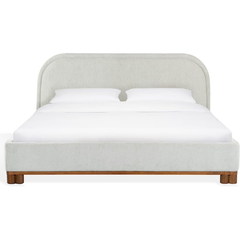 SAFAVIEH Couture Roberto Chenille Bed - Grey/Walnut - King