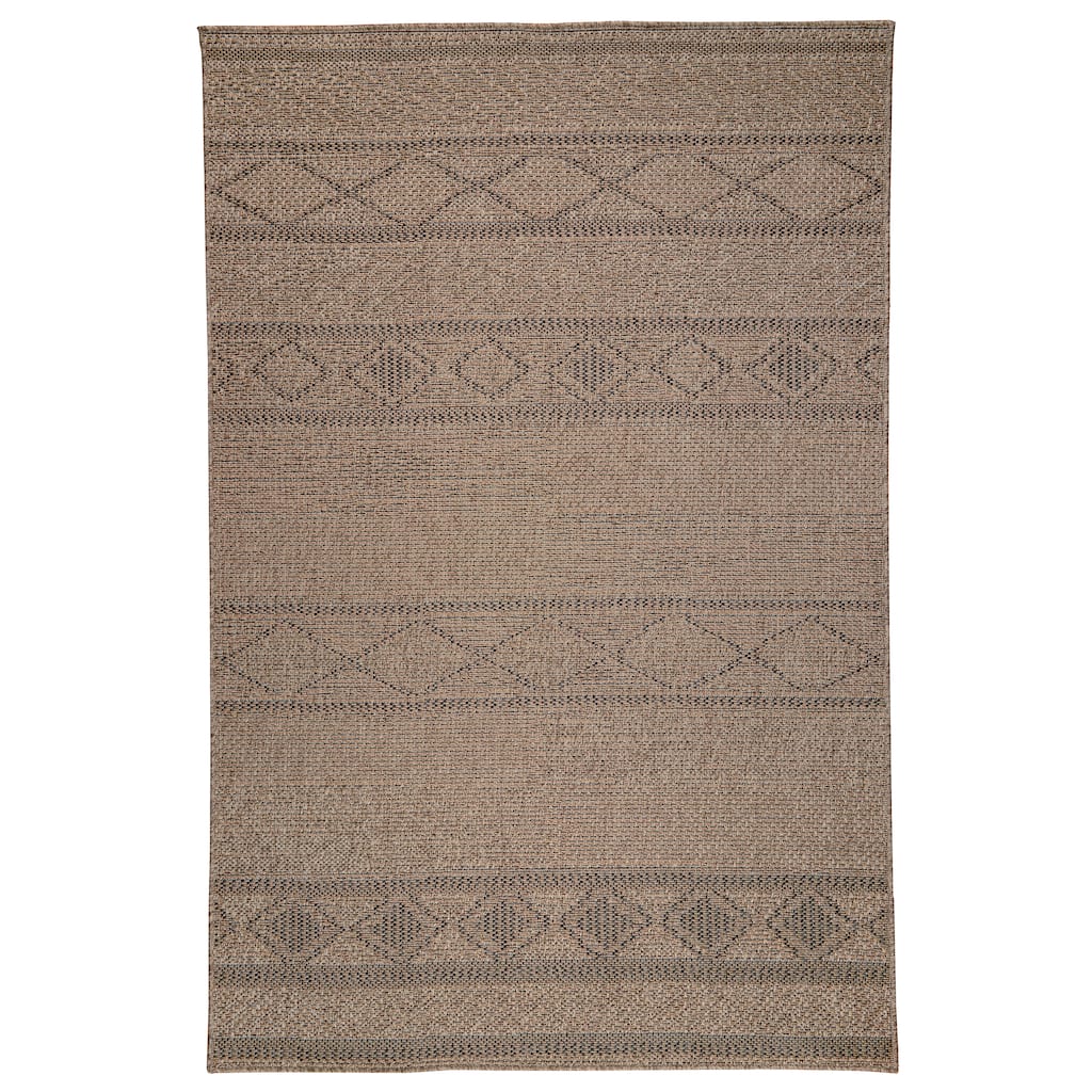 Terra by Obeetee Sol Diamond Stripe Natural Rug