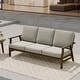 preview thumbnail 51 of 90, Casual Wood Outdoor Patio Sofa Loveseat with Cushion Light Camel-Sofa