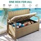 preview thumbnail 13 of 14, Moasis 70 Gallon Patio Storage Bench PE Rattan for Garden Tools