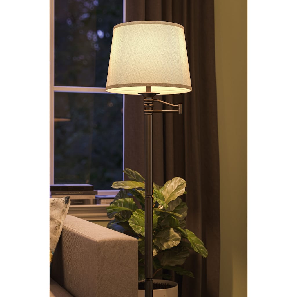 Kenroy Home Riverside Swing Arm Floor Lamp - Copper Bronze