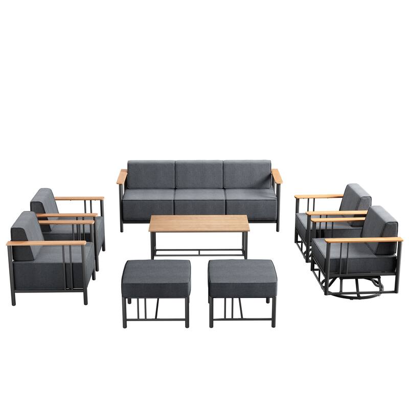 Outdoor Patio Funiture Set with Extra-Thick Seat cushion