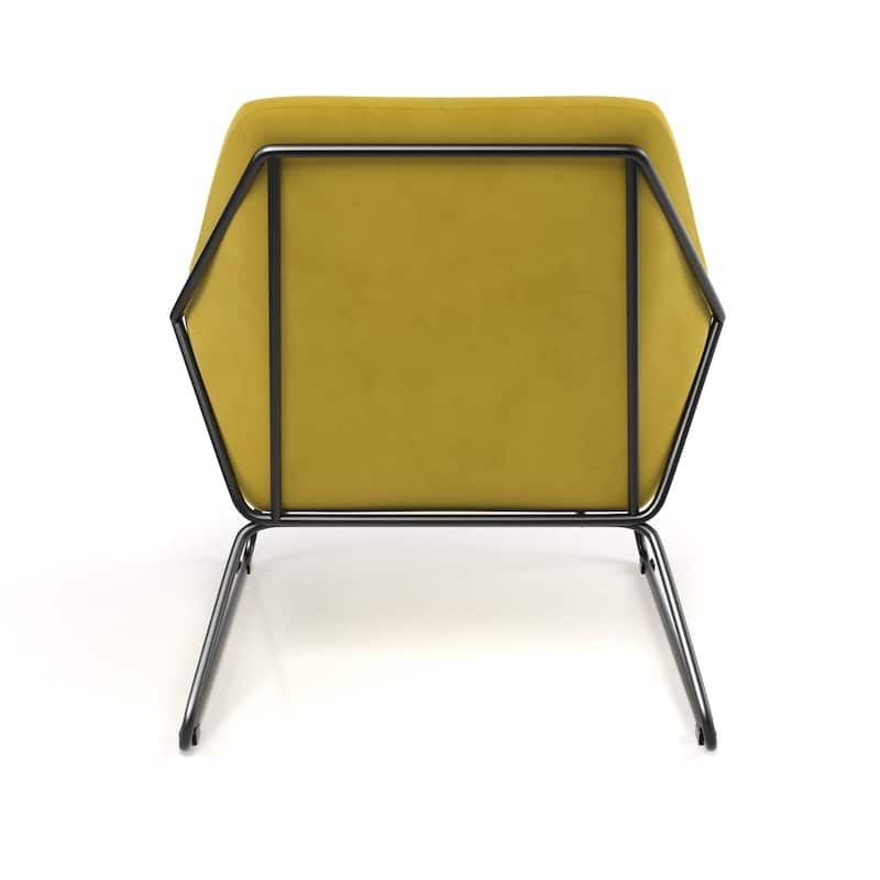 Concord Fabric Accent Chair with Black Powder Coated Sled Base