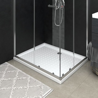 vidaXL Shower Base Tray with Dots White ABS