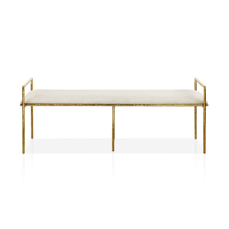Furniture of America Zayen Modern 59-inch Metal Padded Upholstered Accent Bench