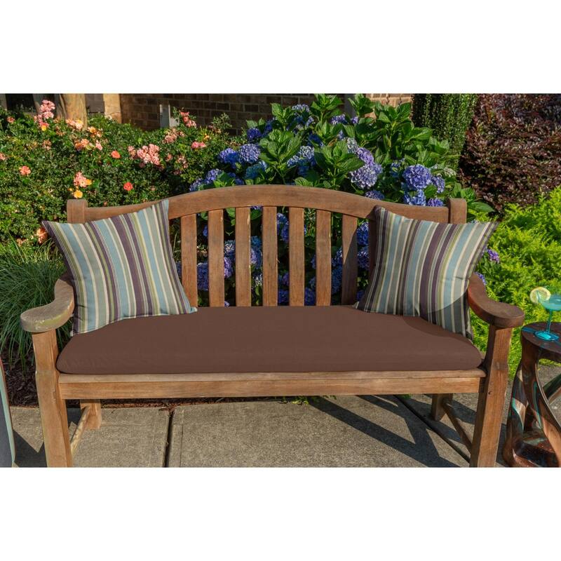 Sunbrella Stripe Fabric 1-Piece Indoor/Outdoor Square Throw Pillow, 18"W x 18"L