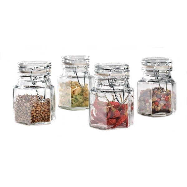 Palais Glassware 'Épices' Collection, High Quality Glass, Spice Canisters, Set of 4