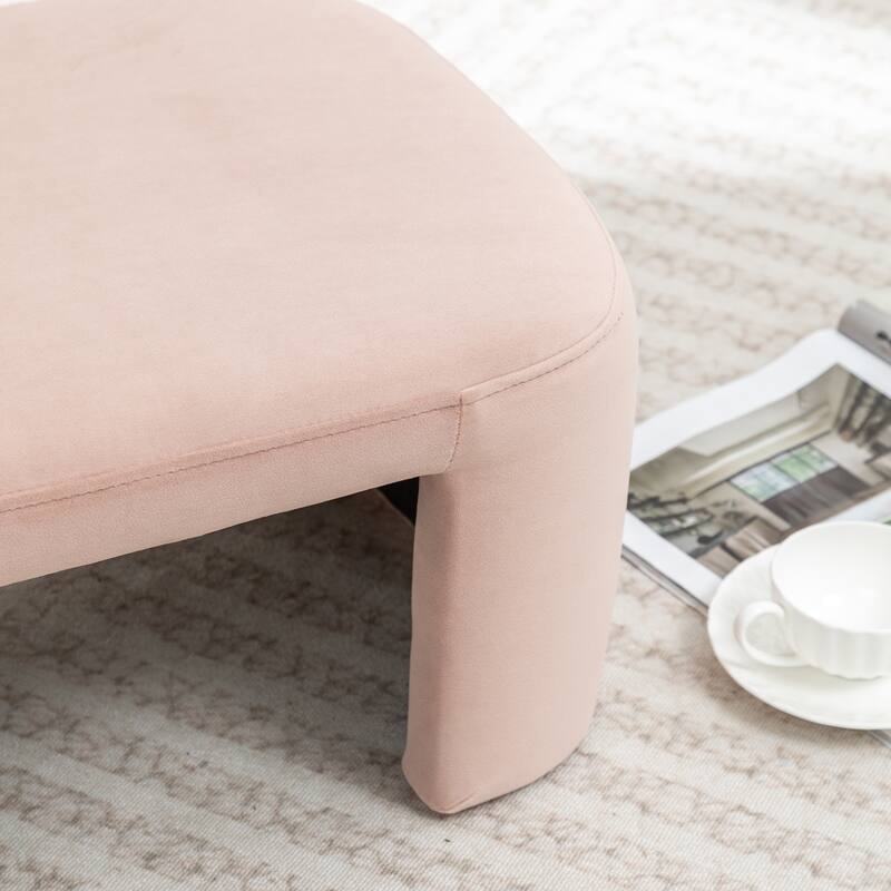 SEYNAR Modern Velvet Rectangle Accent Ottoman