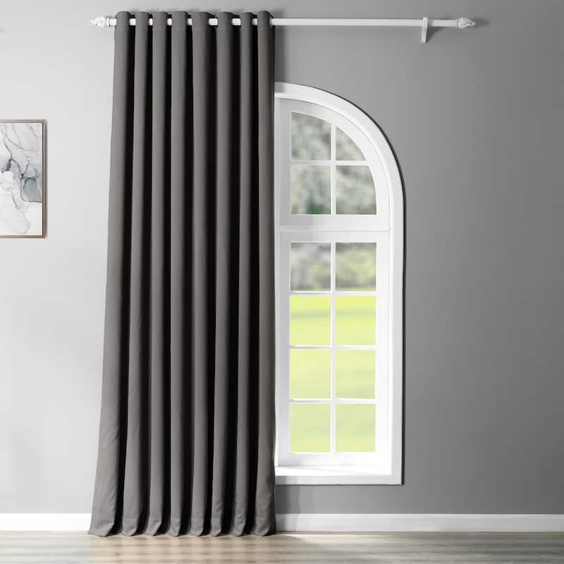 Exclusive Fabrics Extra Wide Room Darkening Grommet 96-inch Curtain (1 Panel) - Anthracite Grey