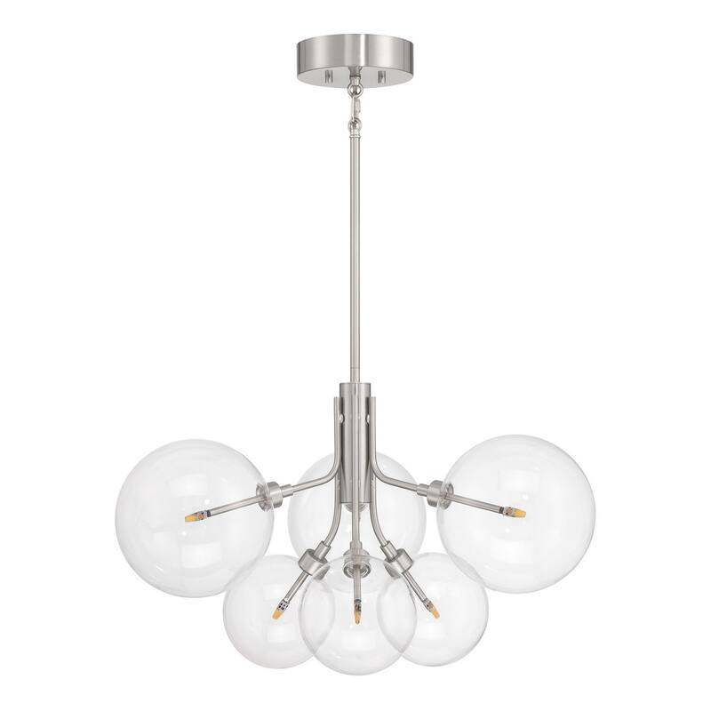 6-Light Chandelier By Trade Winds - Brushed Nickel