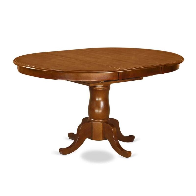 5 Piece Dinette Set - Oval Table & 4 Chairs - Saddle Brown Dining Room Set