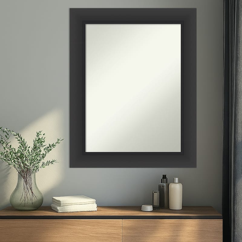 Sloped Non-Beveled Framed Wall Mirror