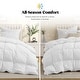 preview thumbnail 8 of 10, Medium Warmth All Season 600 Fill Power White Goose Feather Down Comforter Duvet Insert