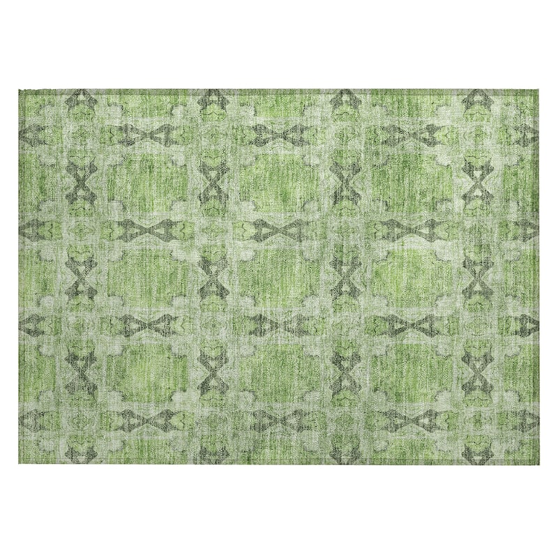 Machine Washable Indoor/ Outdoor Boho Medallions Chantille Rug