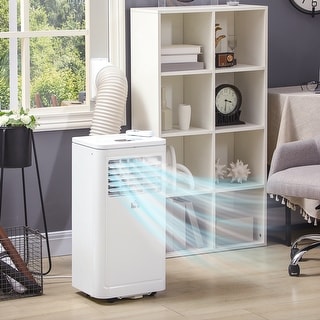 HOMCOM 8,000 BTU Portable Air Conditioner Fan with Remote for Rooms Up to 344 Sq. Ft., Evaporative Cooler with Dehumidifier Fan