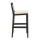 preview thumbnail 6 of 13, SAFAVIEH 29-inch Darin Black/ White Cushion Barstool - 15.8" x 20.5" x 38.8"