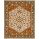 preview thumbnail 2 of 14, SAFAVIEH Handmade Heritage Krissy Traditional Oriental Wool Rug 8' x 10' - Light Blue/Rust - Rectangle