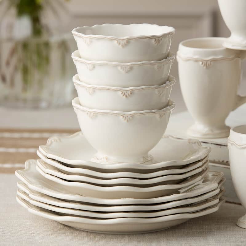 Certified International Heritage Scroll 16 Piece Dinnerware Set,Service for 4