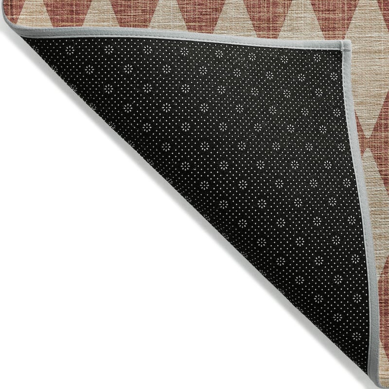 Machine Washable Indoor/ Outdoor Chantille Diamond Argyle Rug