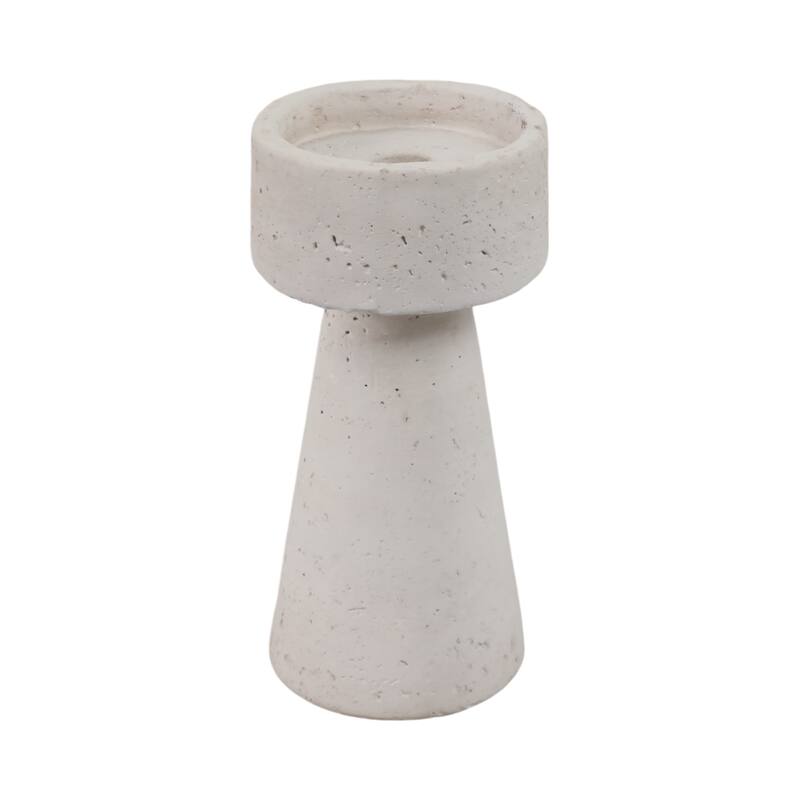 Pottery Taper Holder Cylindrical Top and Conical Base Design for Home