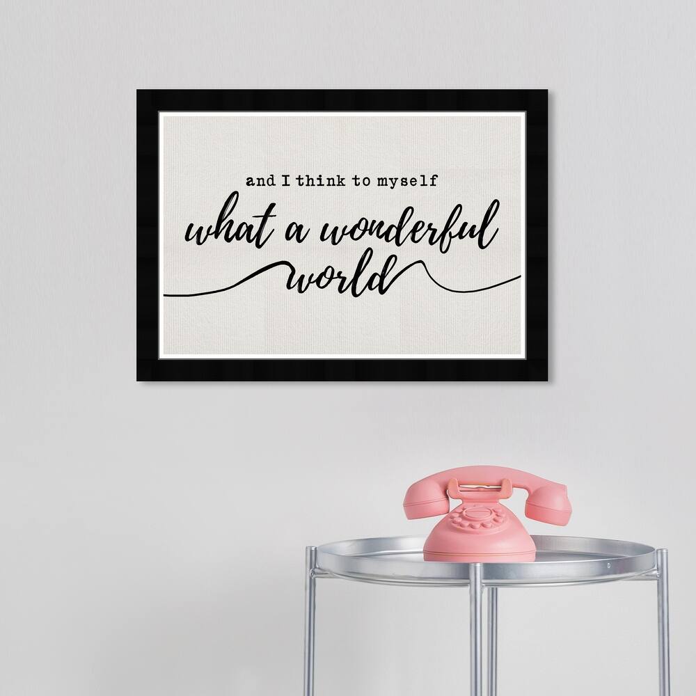 Wynwood Studio 'A Wonderful Life' Typography and Quotes White Wall Art Framed Print