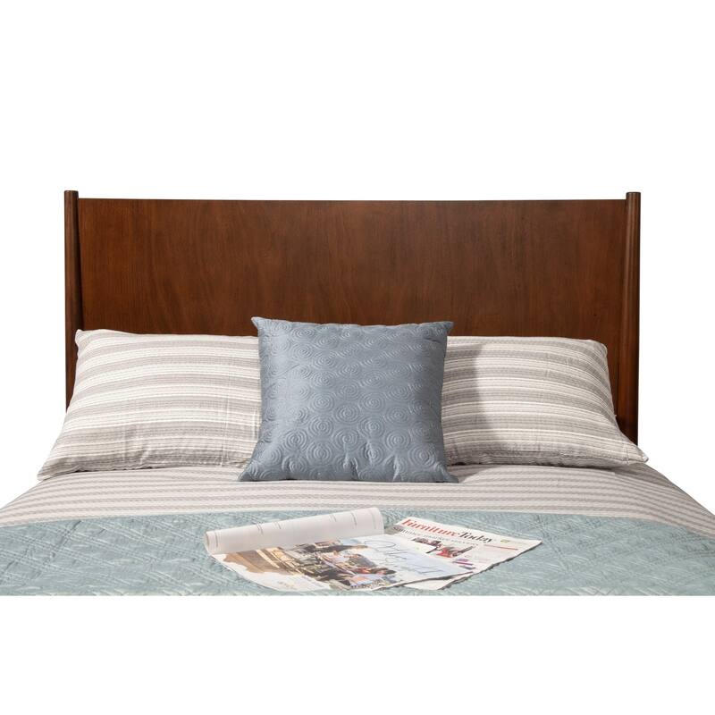 Full Size Bed Frame Baroque Design Gray Finish Mahogany Wood Panel Bed - 59"W x 81"D