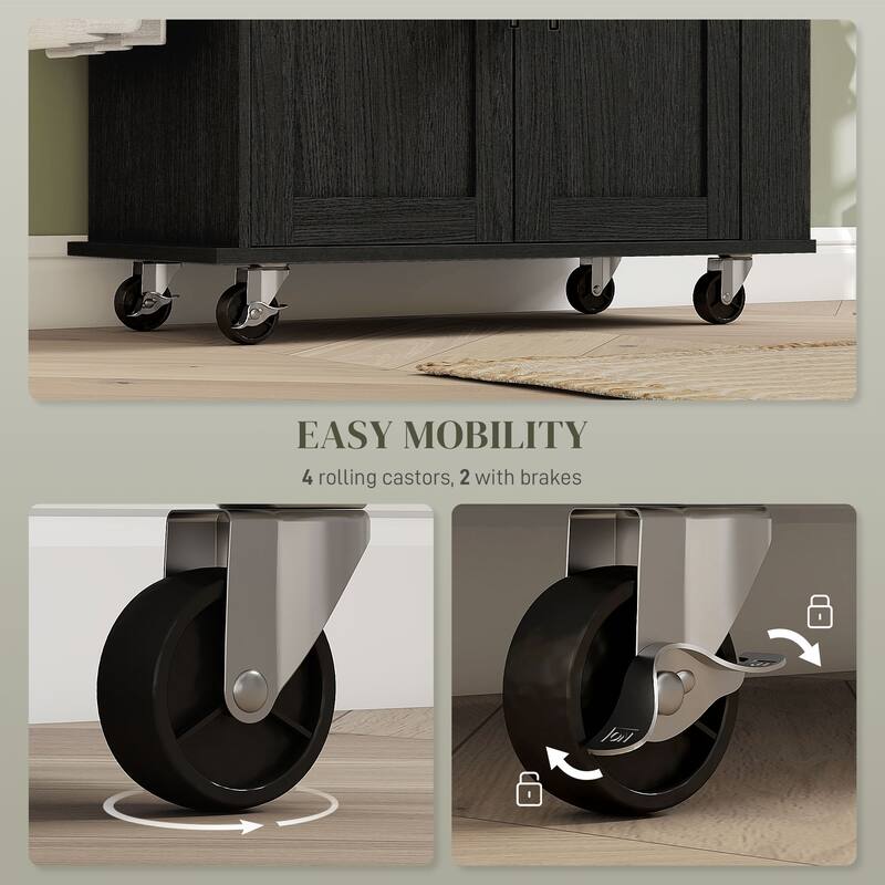 Kitchen Island With Storage(no include stool)