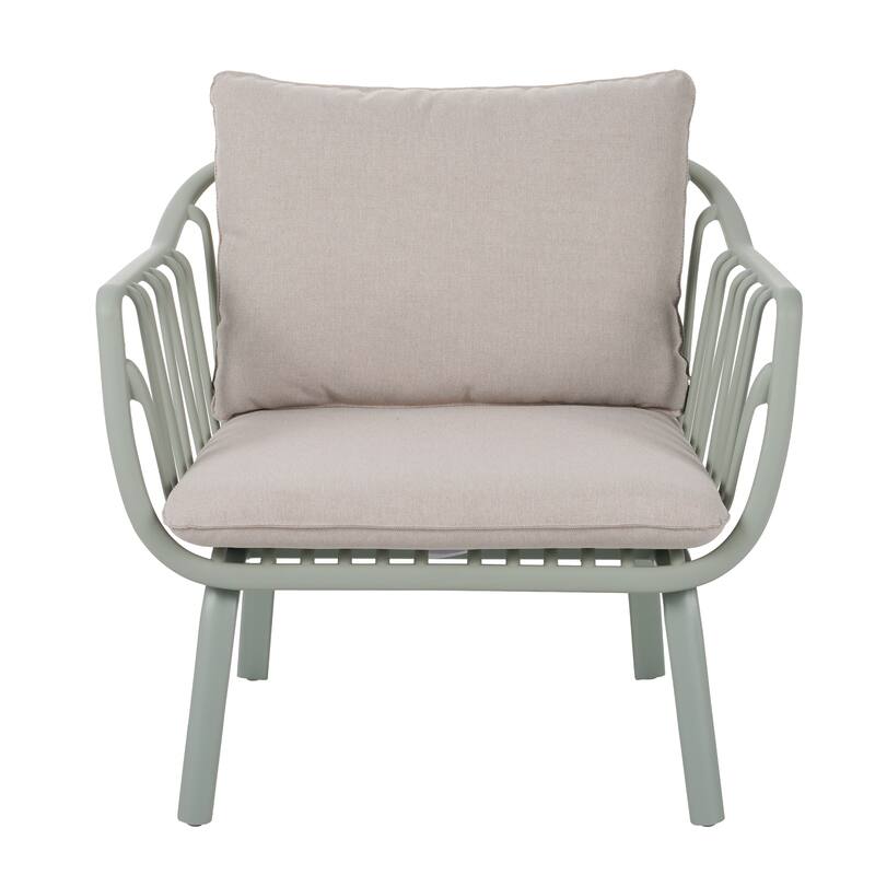 Roomfitters Huron Outdoor Patio PP Club Chair with Open Slat Accents, Weather Resistant, Set of 2 - Set of 2