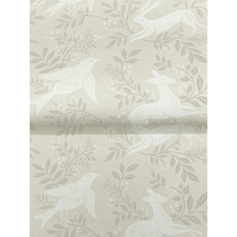 Chesapeake Revelry Taupe Forest Frolic Wallpaper
