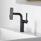 preview thumbnail 4 of 12, Modern 180 Degree Swivel Single Handle Bathroom Faucet with Pull Down Sprayer 3-Function Mode