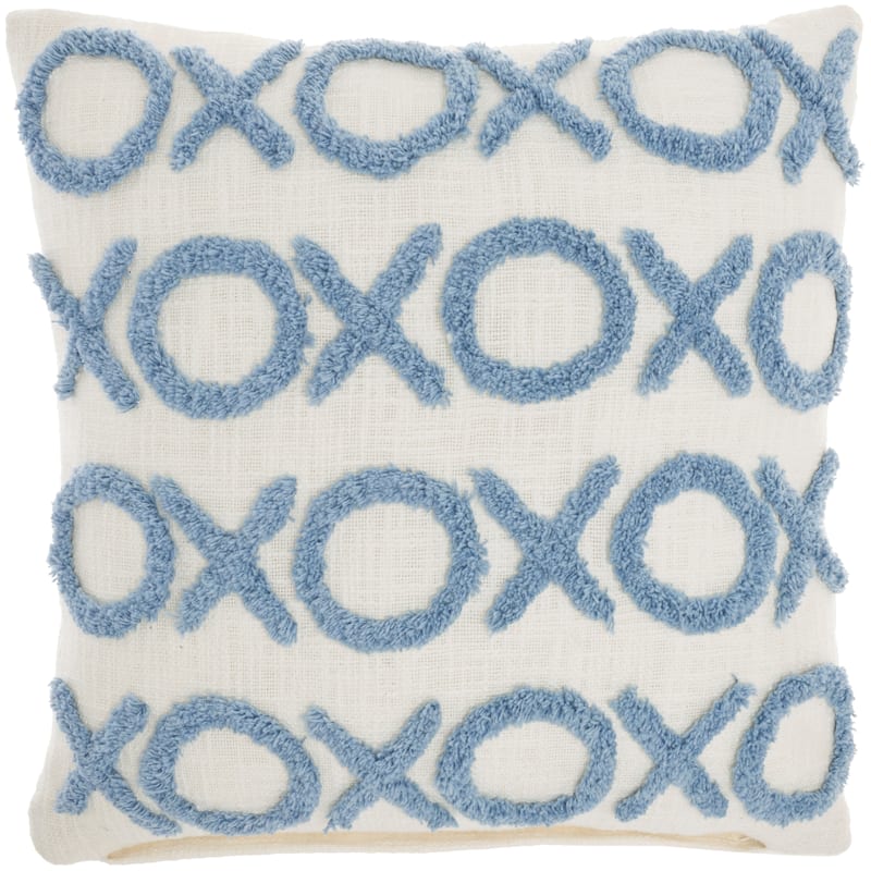Mina Victory Life Styles Modern Textured XOXO Throw Pillow , (18" x 18")